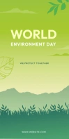 World Environment Day Event Ads Roll Up Banner 3' × 6' template