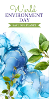 World Environment Day Event Celebration Uniqu Roll Up Banner 3' × 6' template
