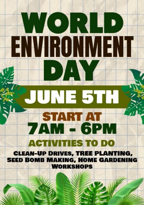 World Environment Day Event A4 template