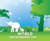 world environment day large Rectangle template
