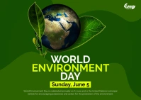 World Environment Day Post Card Postcard template