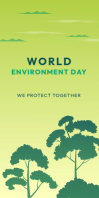 World Environment Day Template Spanduk Gulir Atas 3' × 6'