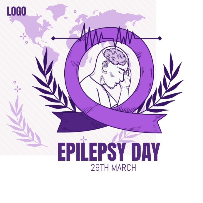 world epilepsy day, world purple day, Wpis na Instagrama template