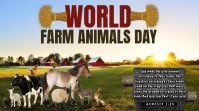world farm animals day Digital Display (16:9) template