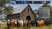 world farm animals day Digital Display (16:9) template