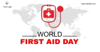world first aid day post social media post Obraz udostępniany na Facebooku template