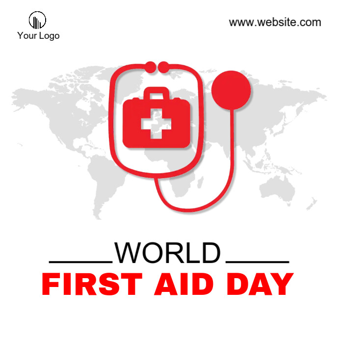 world first aid day post template | PosterMyWall