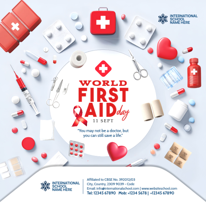 Copy Of World First Aid Day Post Template PosterMyWall copy-of-world-first-aid-day-post-template-postermywall