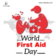 World First Aid Day social media post Square (1:1) template