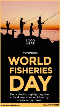 World Fisheries Day Design История на Instagram template