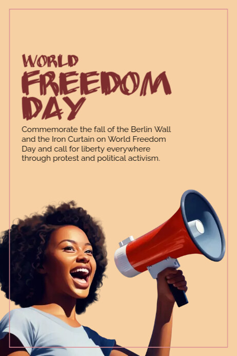 Poster. Time Freedom World Freedom Day Poster Templat | PosterMyWall
