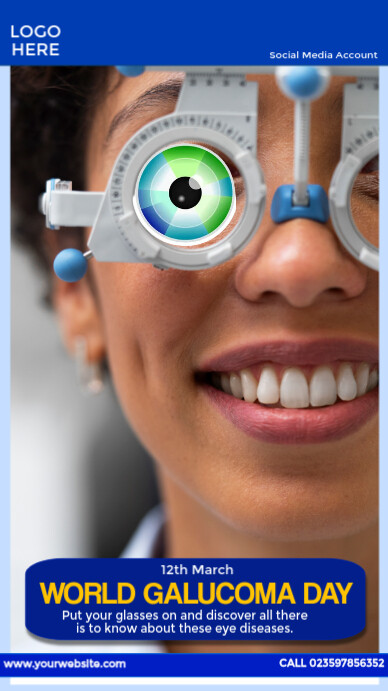 World Glaucoma Day Design Instagram Story template