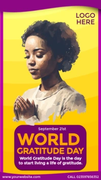 World Gratitude Day Instagram Story template