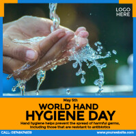 Zielony World Hand Hygiene Day Instagram-opslag Template