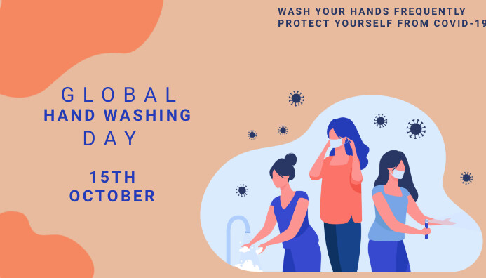 World hand washing day, health ,event Nagłowek bloga template