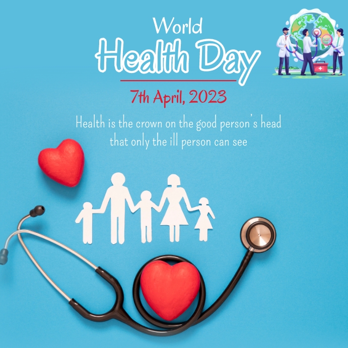 World health day, happy health day Instagram Post template