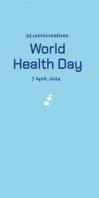 World health day Bannière rétractable 3 pouces x 6 pouces template