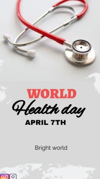 WORLD HEALTH DAY Digital Display (9:16) template