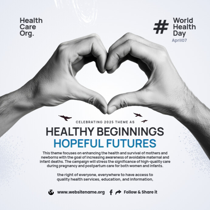 Copy of World Health Day Post Template | PosterMyWall