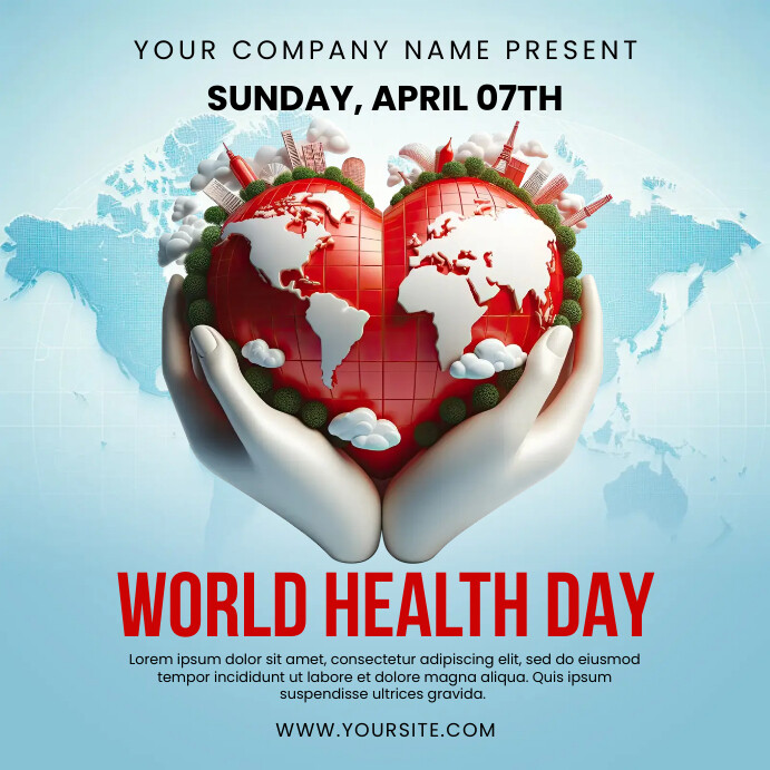 Copy of World Health Day Social Media Post template | PosterMyWall