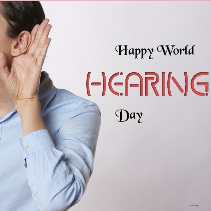 World Hearing Day Instagram Post template