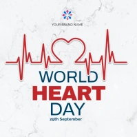world heart day 29th Sep Square (1:1) template