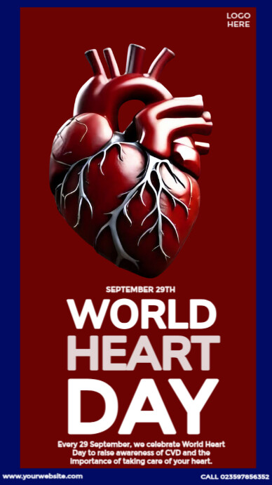 World Heart Day Design Instagram Story template