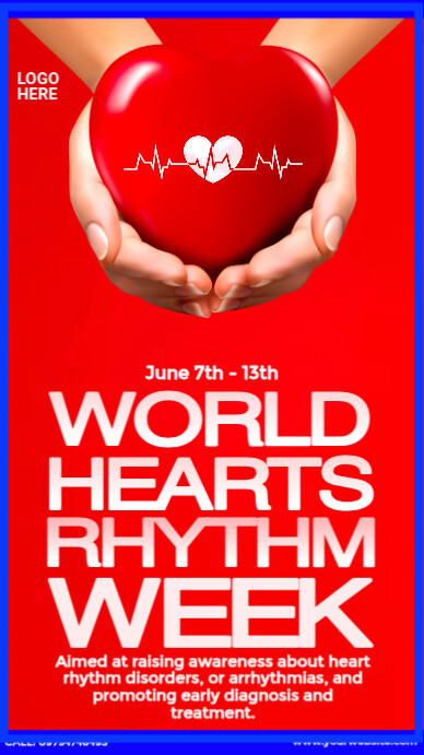 Heart Rhythem Posters World Heart Rhythm Week Design Template | PosterMyWall