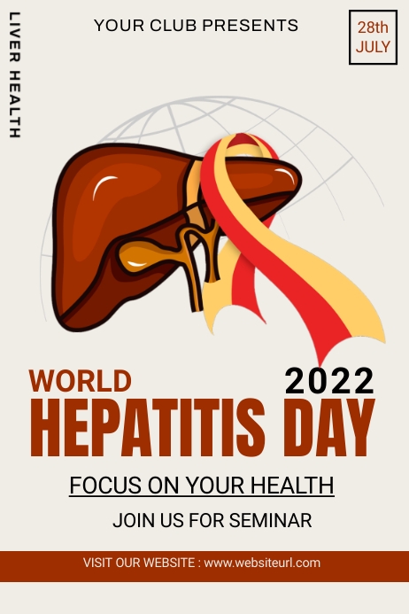 World hepatitis day, health ,event Poster template