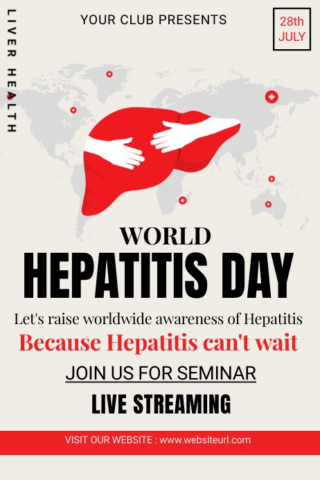 World hepatitis day, health ,event Plakkaat template