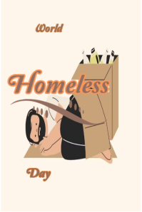 World homeless day Poster template