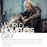 World Homeless Day Instagram Post template