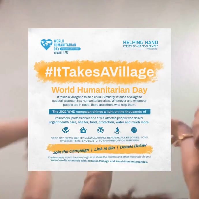 Copy of World Humanitarian Day Campaign Template | PosterMyWall