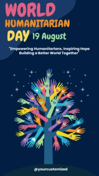 World Humanitarian Day Instagram Story template
