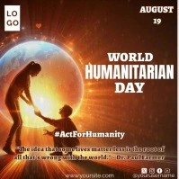 World Humanitarian Day Instagram Post template