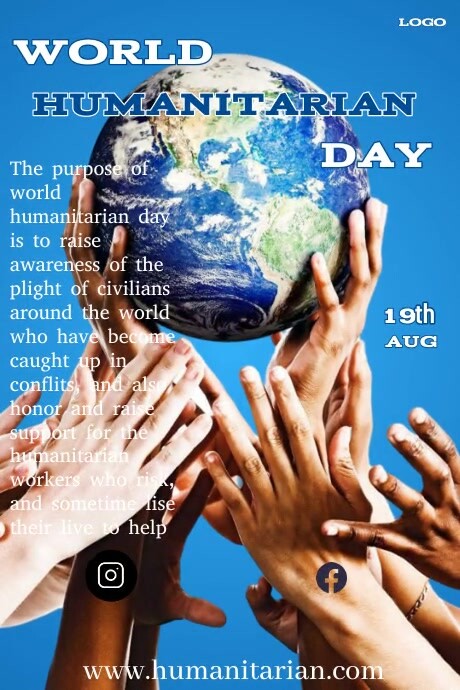 World Humanitarian day Template | PosterMyWall