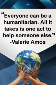 World Humanitarian Day Quote Pinterest Graphic template