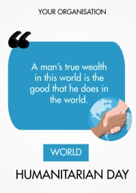 World Humanitarian Quote flyers A3 template