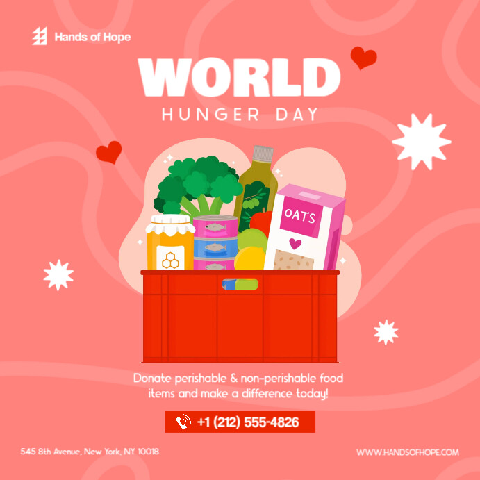 World Hunger Instagram Post Square template
