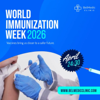 Azul Immunization Awareness Vierkant Template