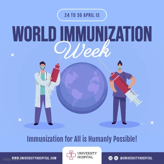 World Immunization Week Instagram Post Video Template | PosterMyWall