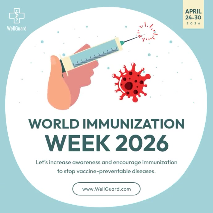 World immunization week joyful instagram post Template | PosterMyWall