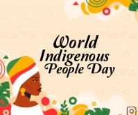 World indigenous peoples Day Medium Rectangle template