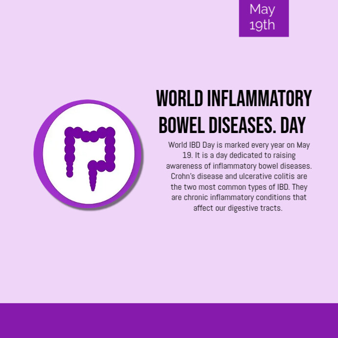 world inflammatory bowel diseases day Instagram Post template