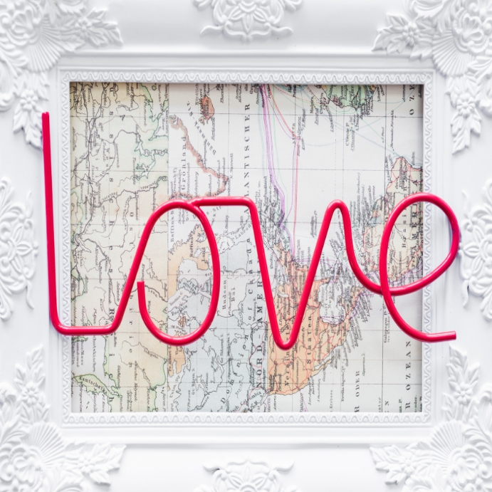 World Map All Inscriptions Modèle World Inscription With Frame World Map | PosterMyWall