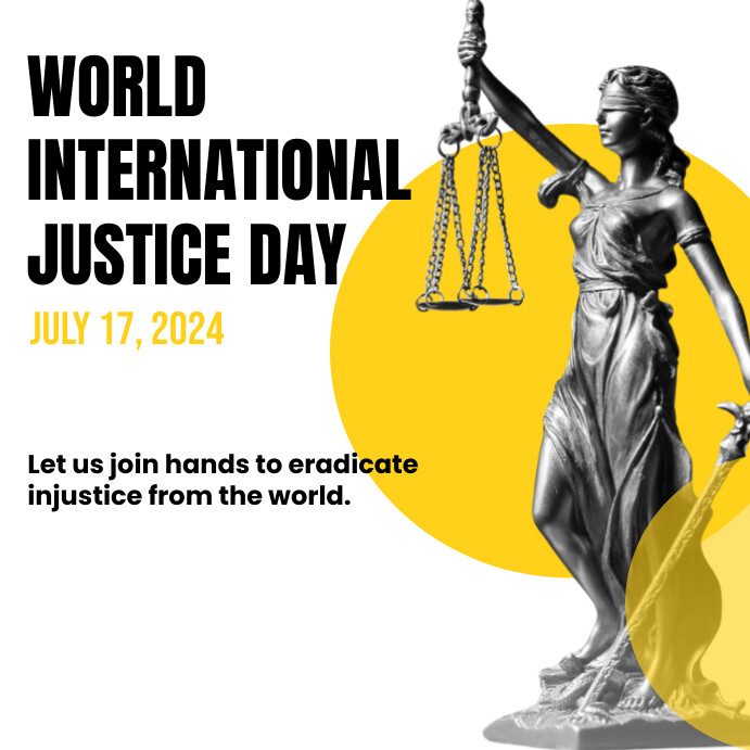 world international justice day Instagram 帖子 template