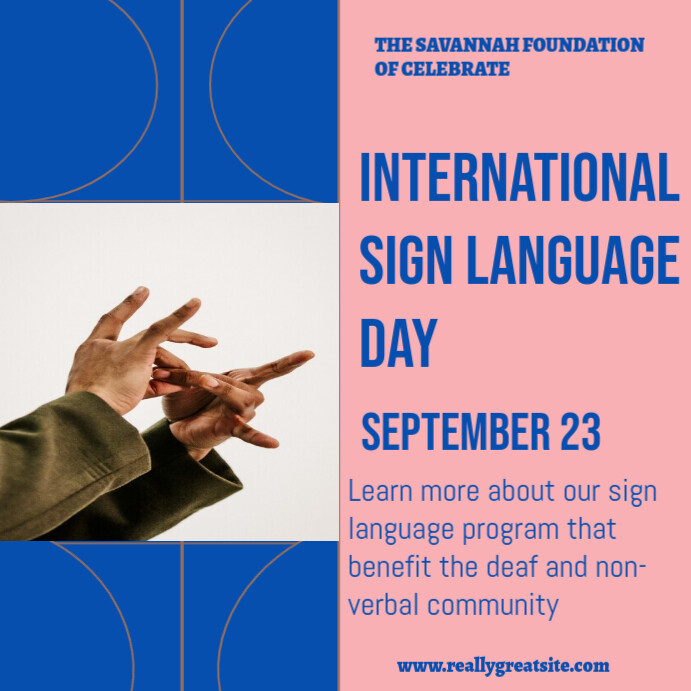 World international sign language day Template | PosterMyWall