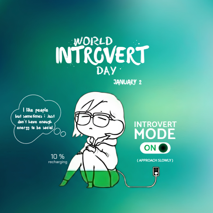 World Introvert Day Template Design Instagram Post | PosterMyWall