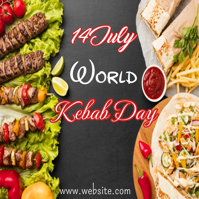 World kebab day instagram post template