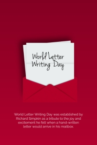 World Letter Writing Day Poster Template | PosterMyWall